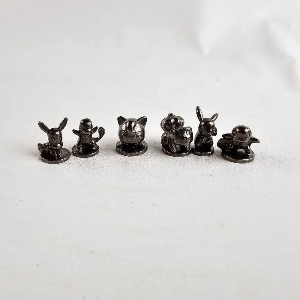 Pokemon Monopoly Metal Tokens Lot of 6 Pikachu Eevee Squirtle Charmander Bulb